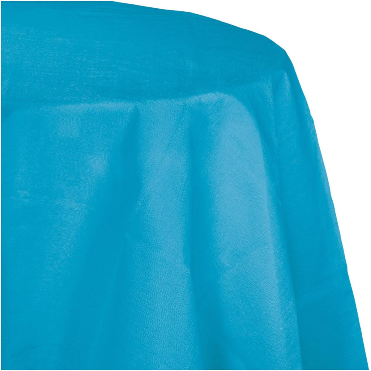 Turquoise Blue Disposable Round Table Covers Pack of 12 S608