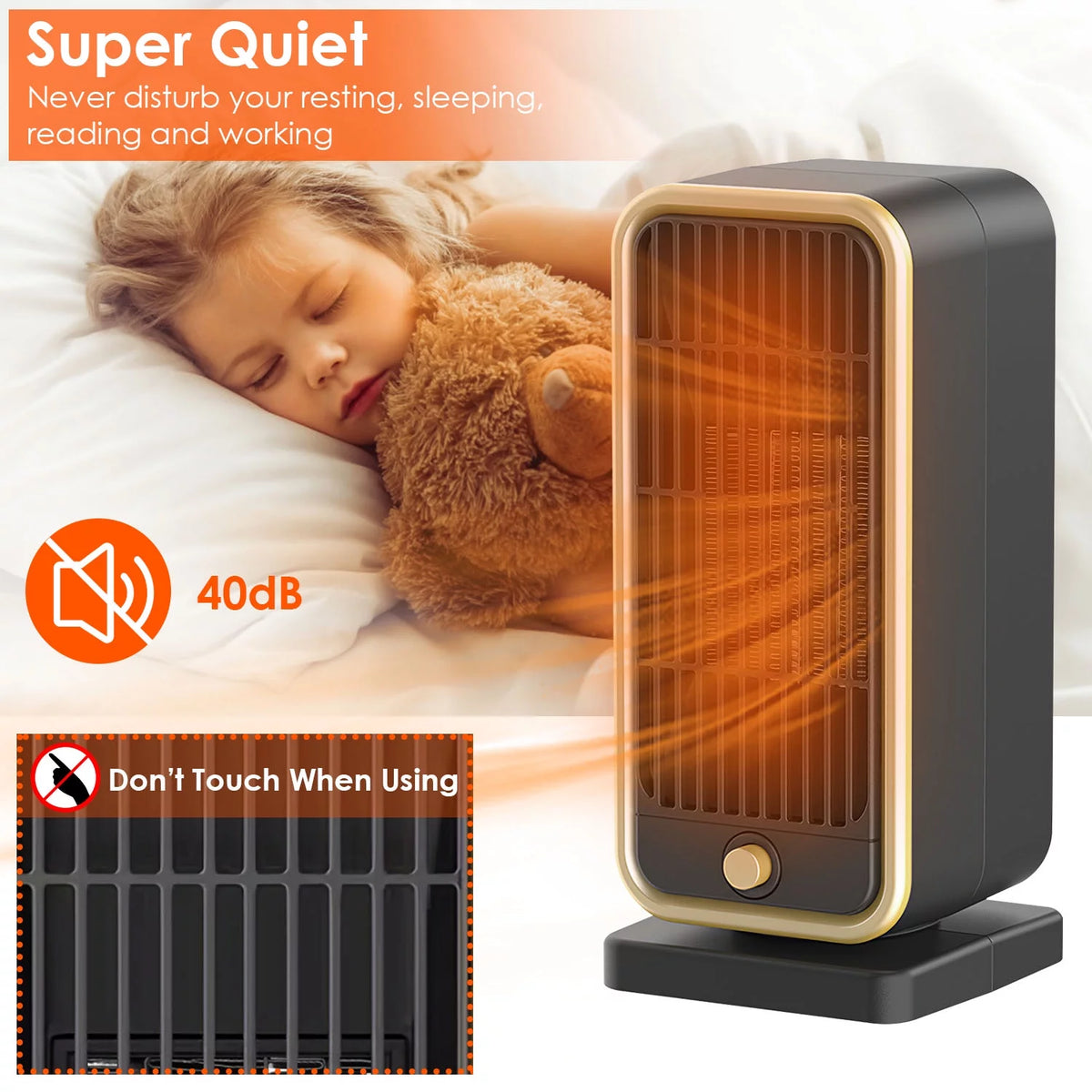 500W PTC Ceramic Electric Space Heater H376252