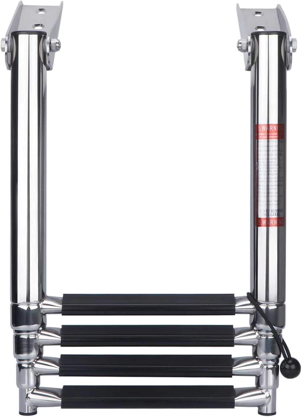 Telescopic 4 Step Stainless Steel Boat Ladder, 900 Pound Capacity, Pack of 2 W92283