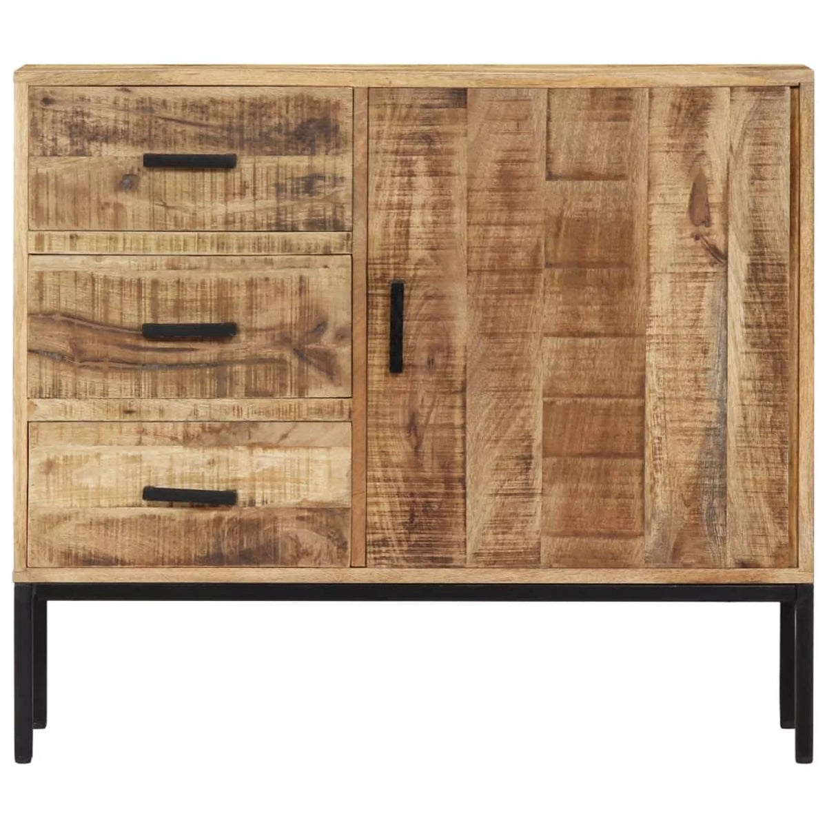 3 Drawer 1 Cabinet Mango Wood Sideboard Y52533