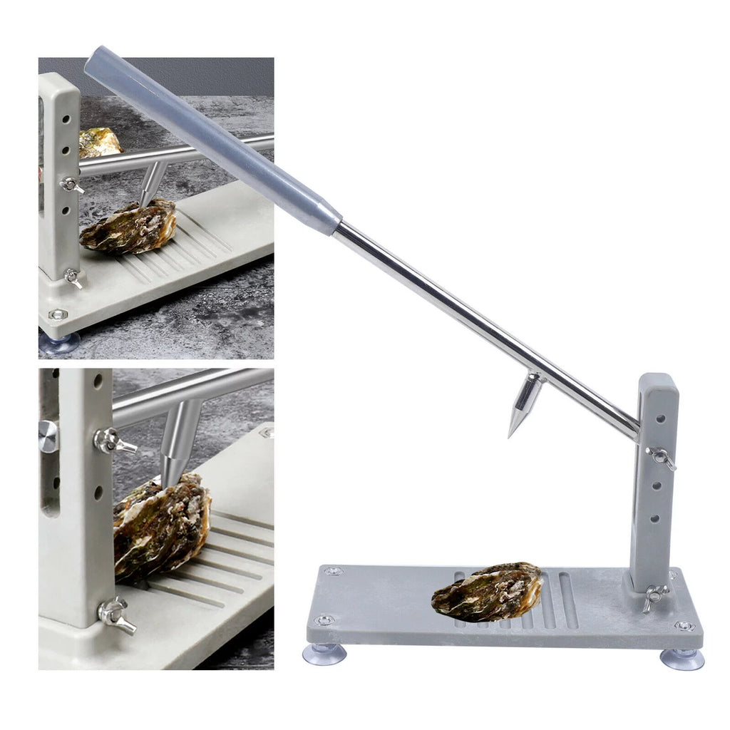 Manual Oyster Clam Shucker Stainless Opener Tool with 2 Blade Q593