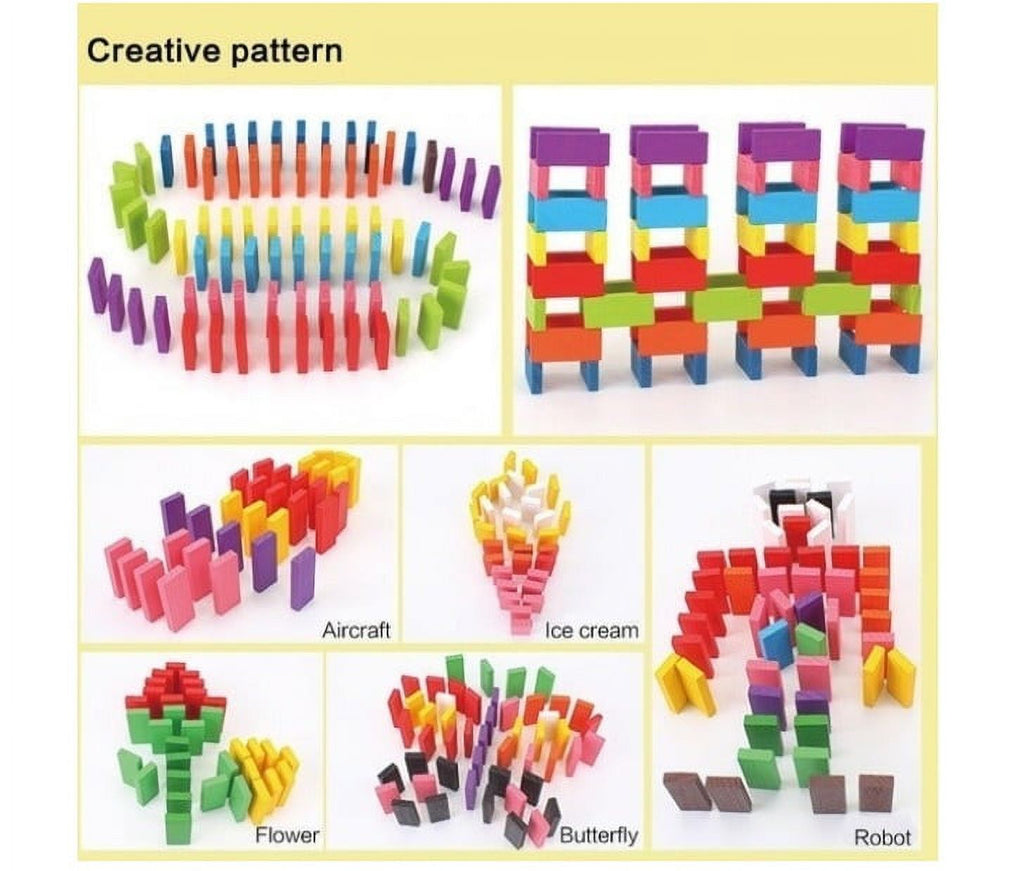 Wood Dominoes Tiles Building Blocks Y523509