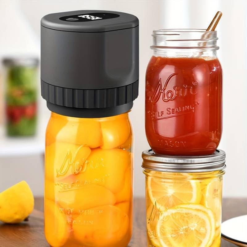 Black Electric Mason Jar Vacuum Sealer O4370