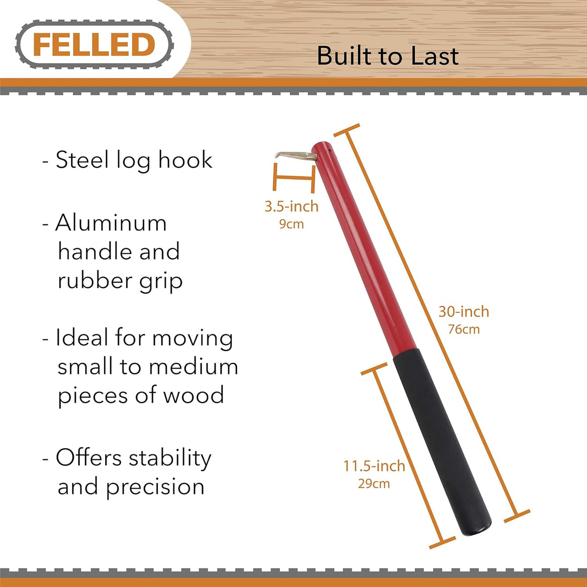 30in Log Roller Lifter with Aluminum Handle, Pack of 2 O26400