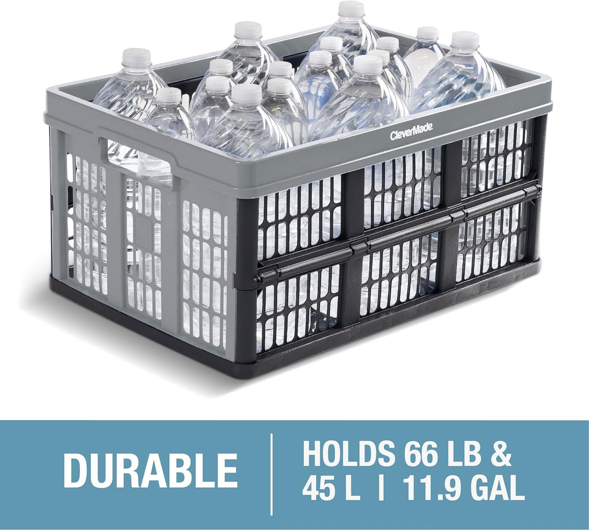 3PK 45L Collapsible Plastic Storage Bins C462777