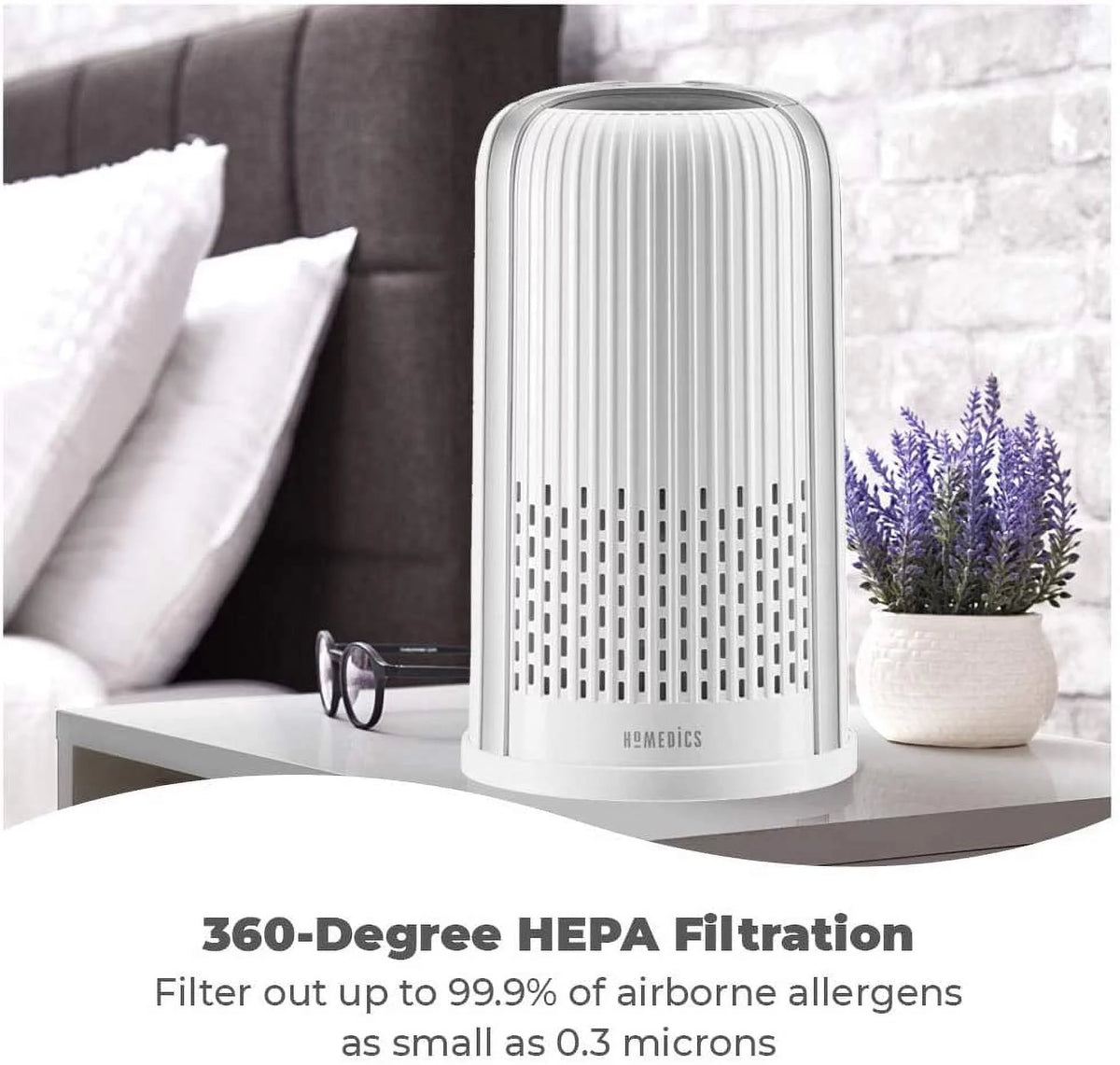 White 4-in-1 Tower Air Purifier with HEPA Filtration A173
