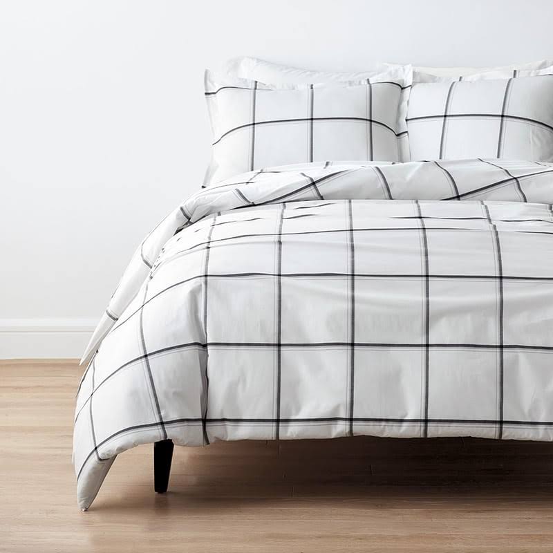 Gray Multi Twin Percale Duvet Cover W6298