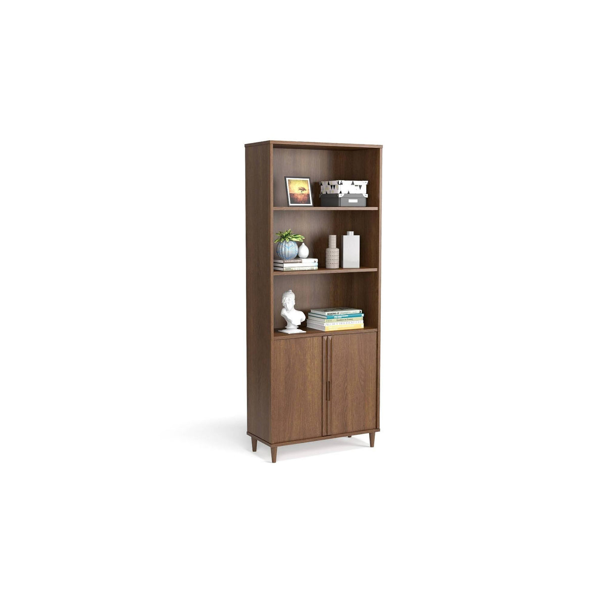 Vintage Walnut Bookcase J1611