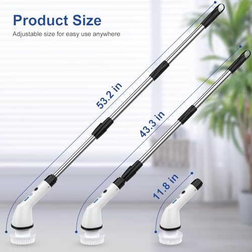 Cordless Electric Spin Scrubber with 6 Replaceable Heads Z7978