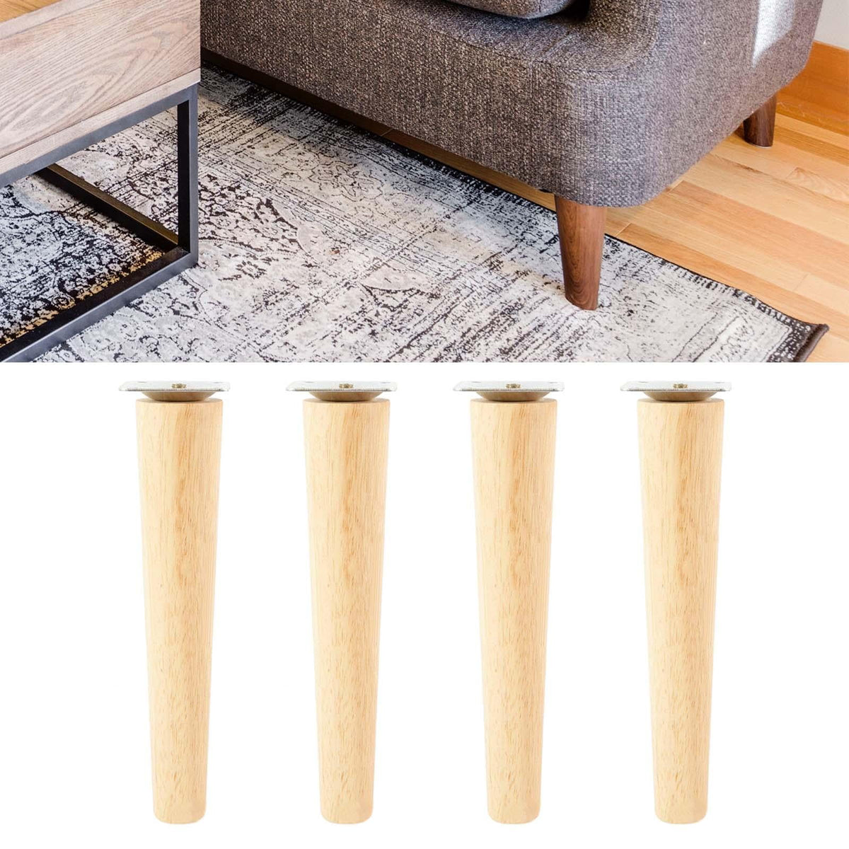 Wooden Furniture Legs 4 Pieces 20cm M894