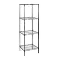 4 Tier Silver Epoxy Wire Shelving Starter Unit I631346