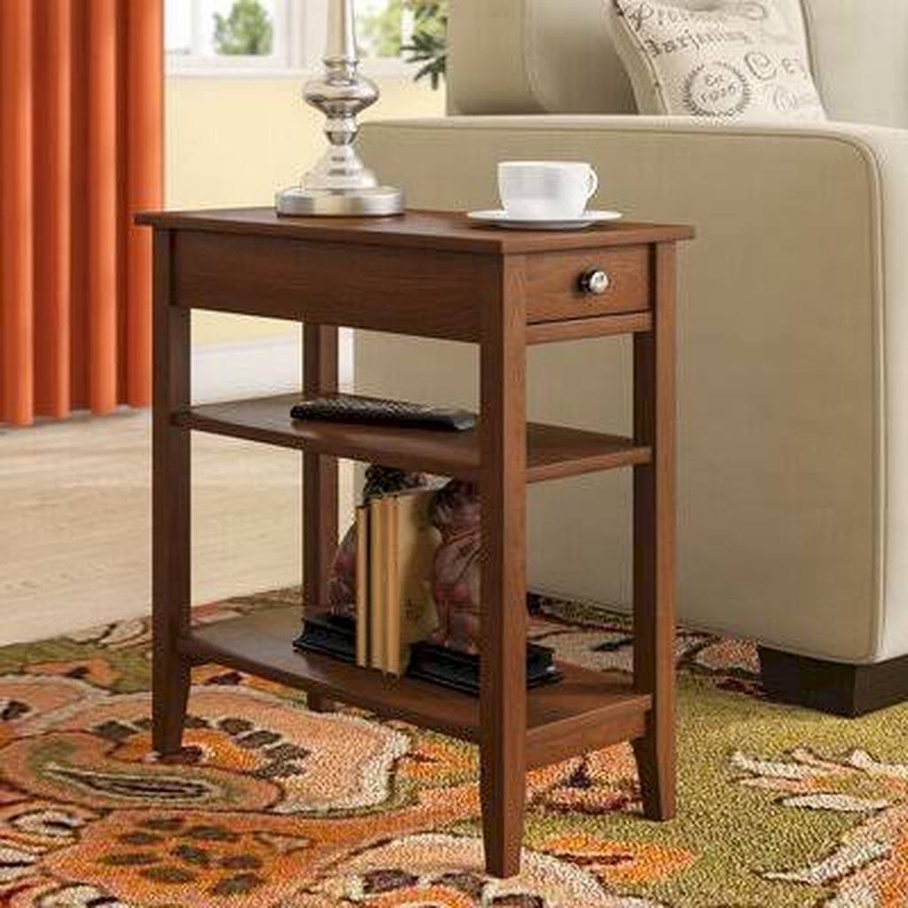 Mahogany Black End Table with Storage H760