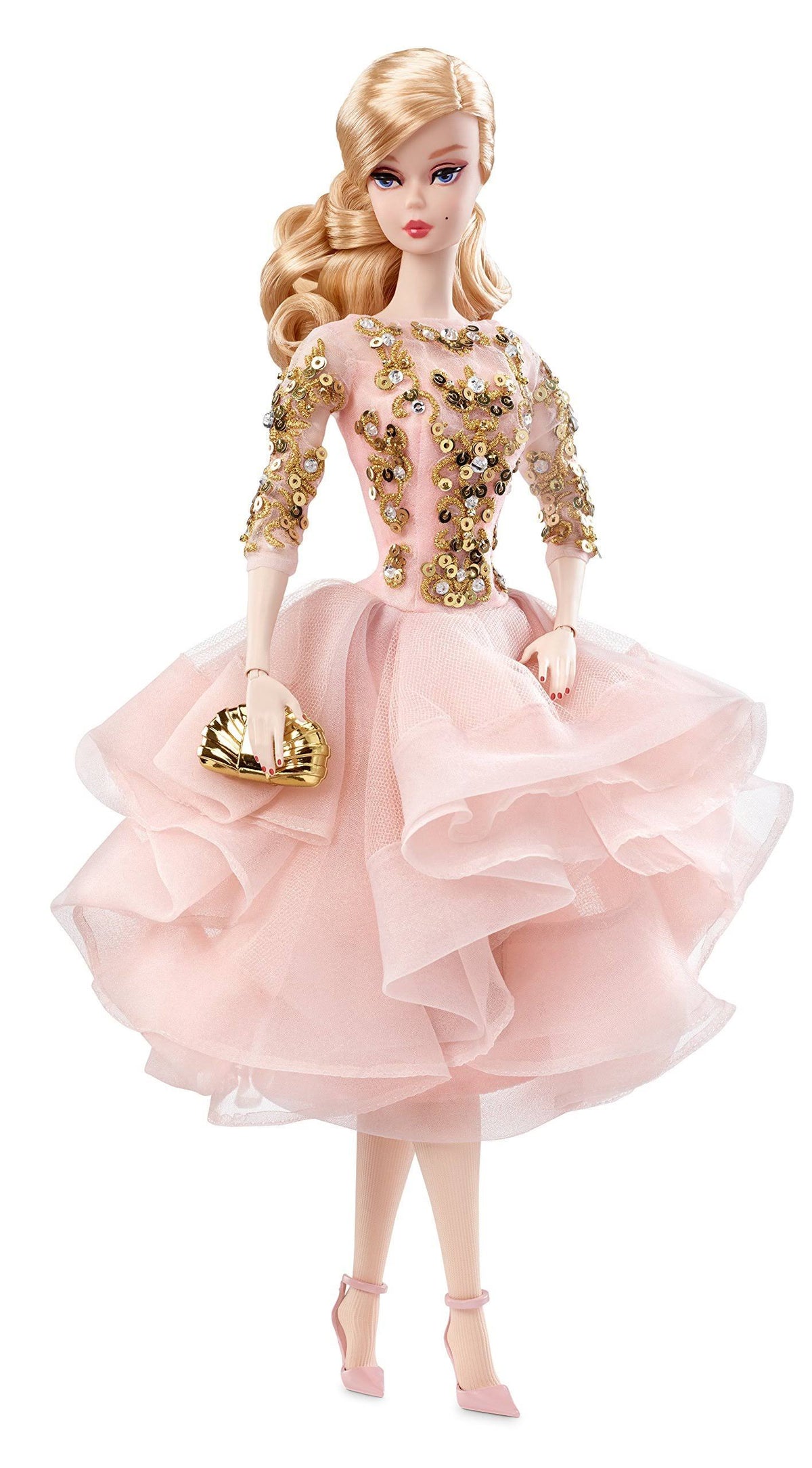 Blush Gold Cocktail Dress Y6996