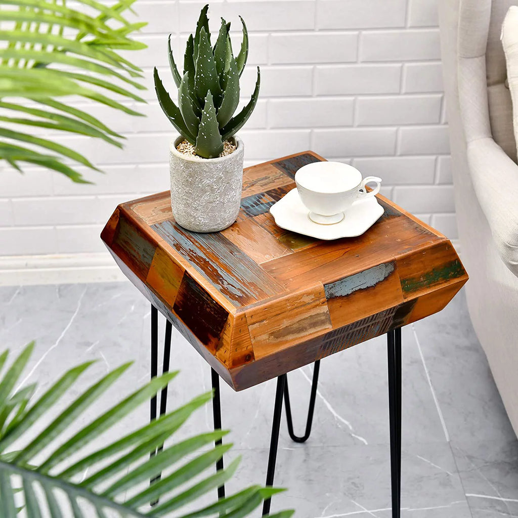Reclaimed Wood Side Table M775