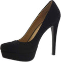 Black MicroSuede Pump U988