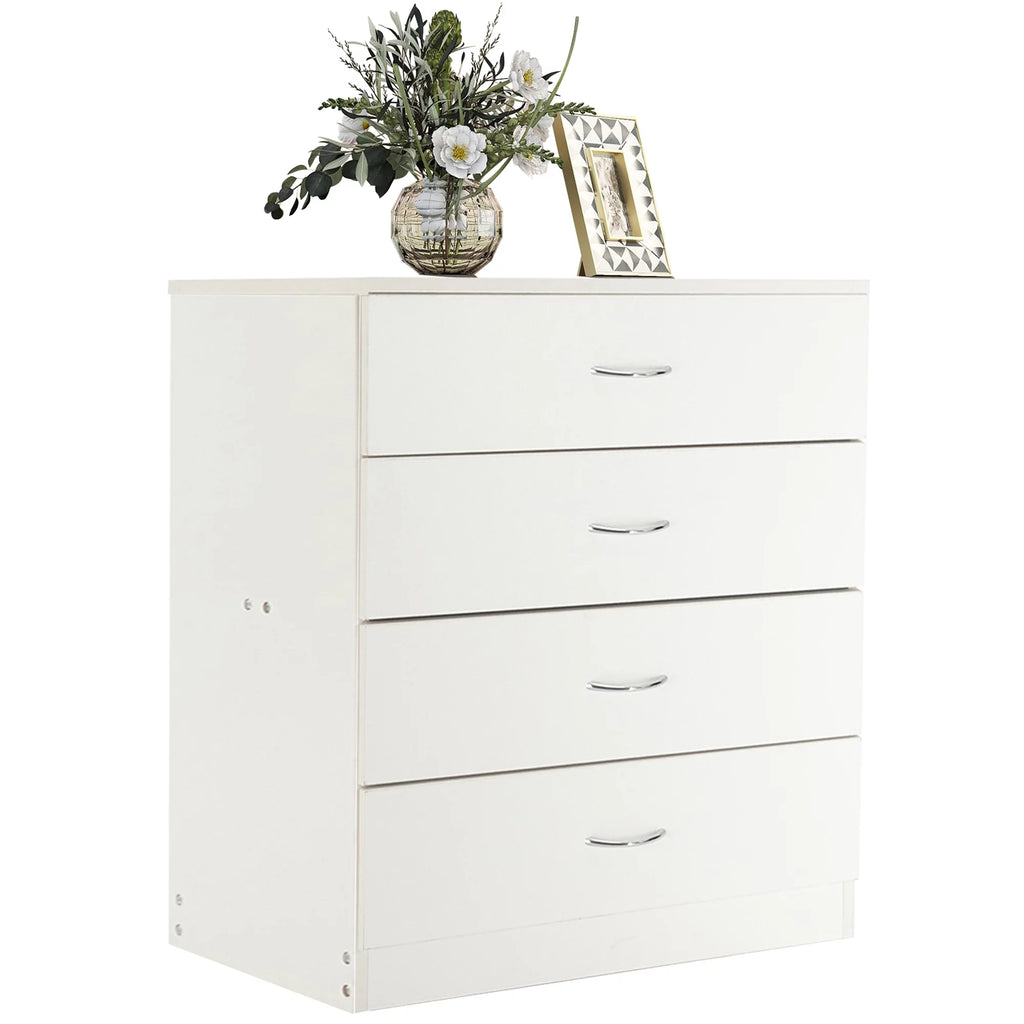 White 4 Drawer Wood Dresser Z72525