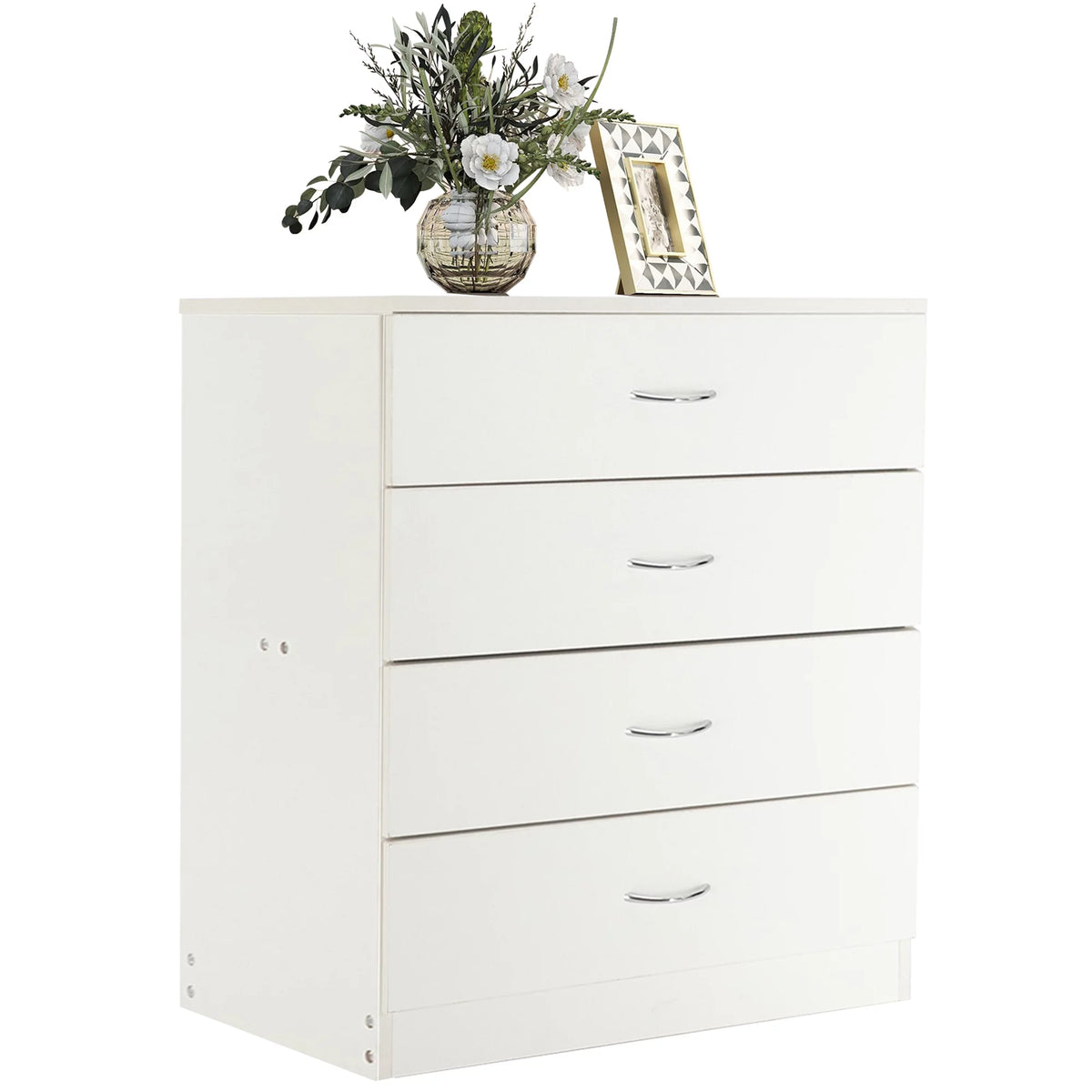White 4 Drawer Wood Dresser Z72525