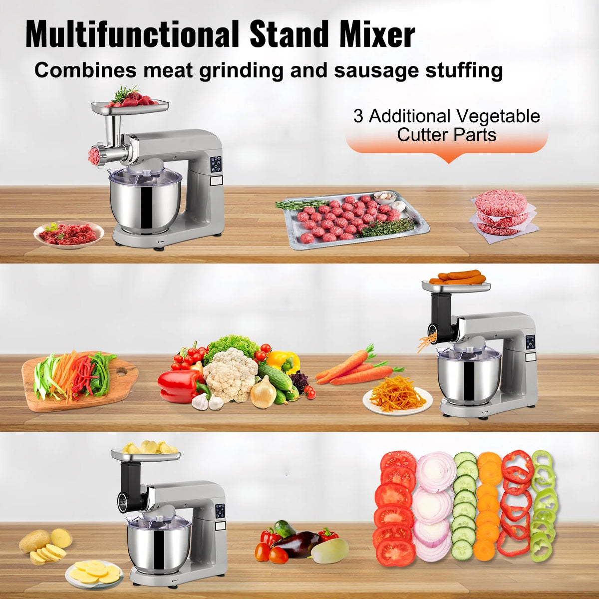 Stand Mixer Tilt Head Dough Mixer 7L 450W 6 Speed R594