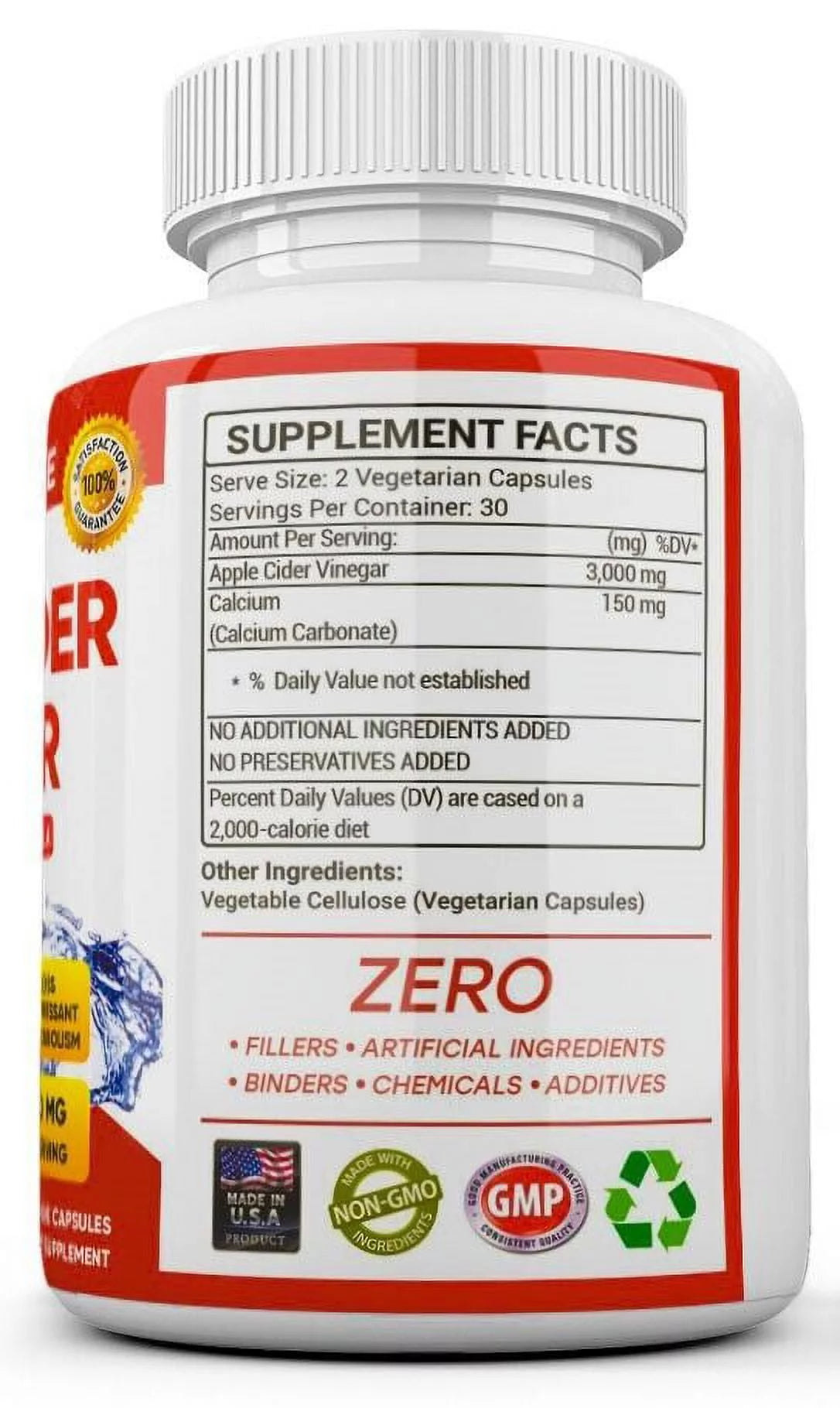Apple Cider Vinegar 3000mg 60 Capsules 3 Pack B744