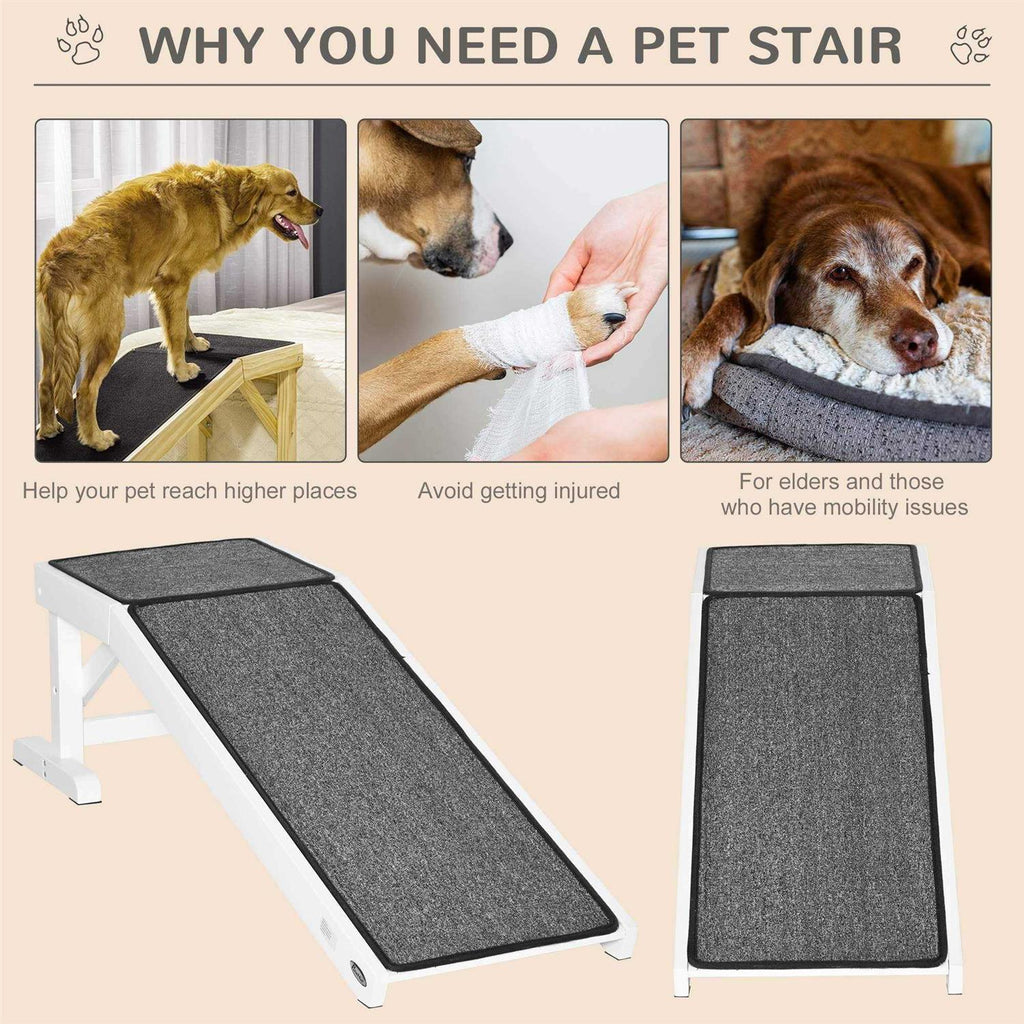 Pet Ramp with Non-Slip Carpet and Top Platform Z12272