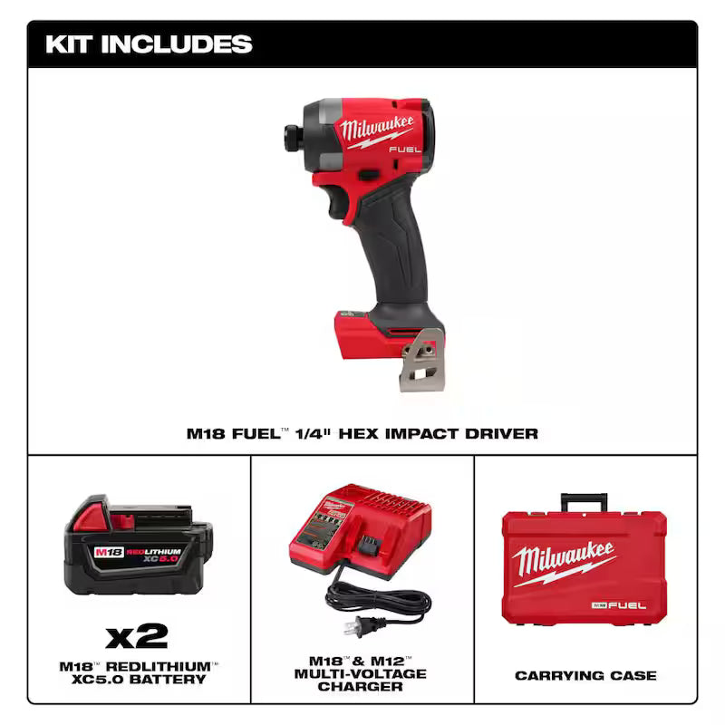 18-Volt Lithium-Ion Brushless Cordless Impact Driver Kit with 50-Piece Screw Driver Bit Set R582175