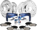 10.83" Front & Rear Drilled Slotted Rotors + Brake Pads 10pc Set I261651