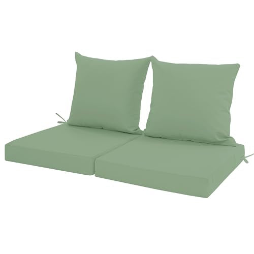 24x24 Inch Waterproof Outdoor Cushions Set of 2 Dark Grey W692522