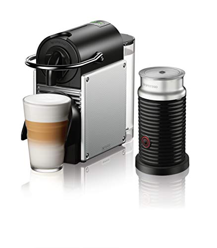 Aluminum Coffee and Espresso Machine with Milk Frother, 34 ounces P3388