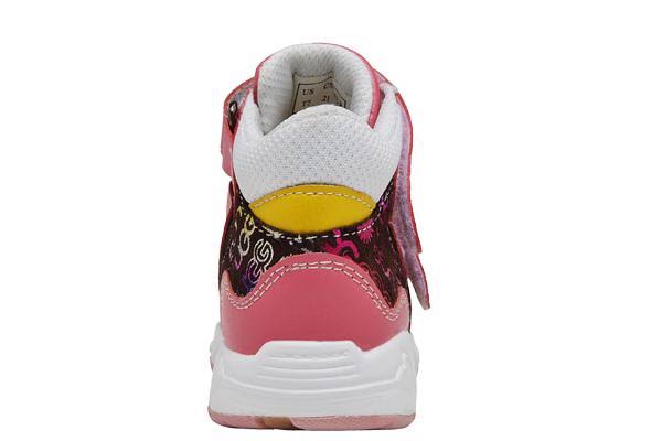 White/Red Leather/Mesh Orthopedic High Top Z188