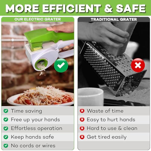 Red Electric Handheld Rotary Cheese Grater Slicer H929