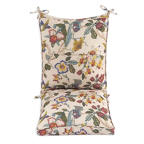 44 x21x4.5 inch Khaki Floral Essence Outdoor Dining Chair Cushions Set of 4 M909771