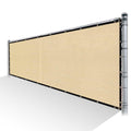 Beige Privacy Fence Screen Mesh with Reinforced Grommets F15187