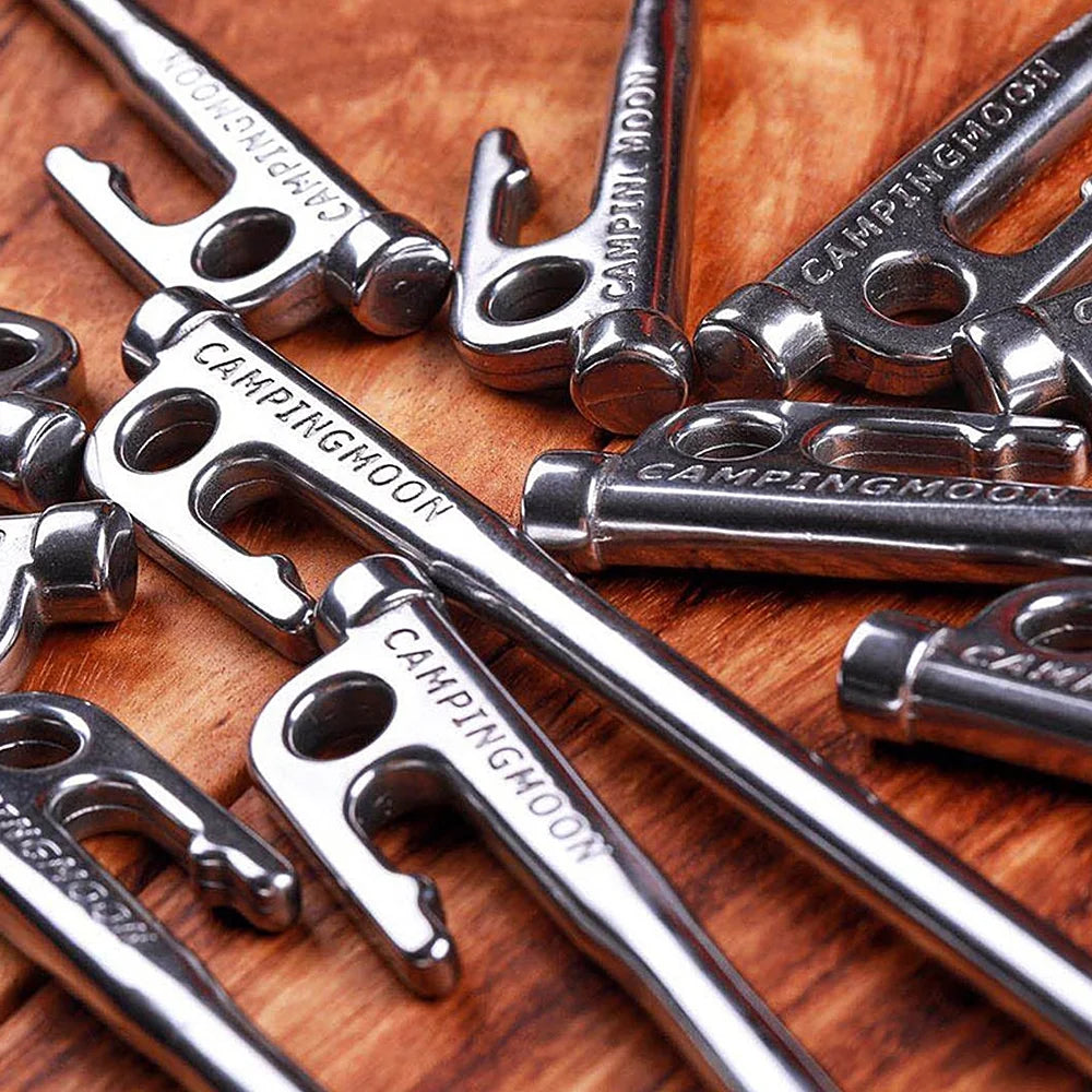 Heavy Duty Steel Tent Stake Kit with Hook and Hole Design V7897