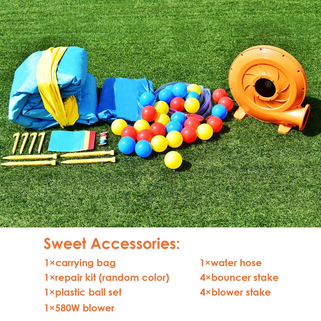 Inflatable Bounce House Slide Jumping Castle Bouncer with Pool and Blower I360
