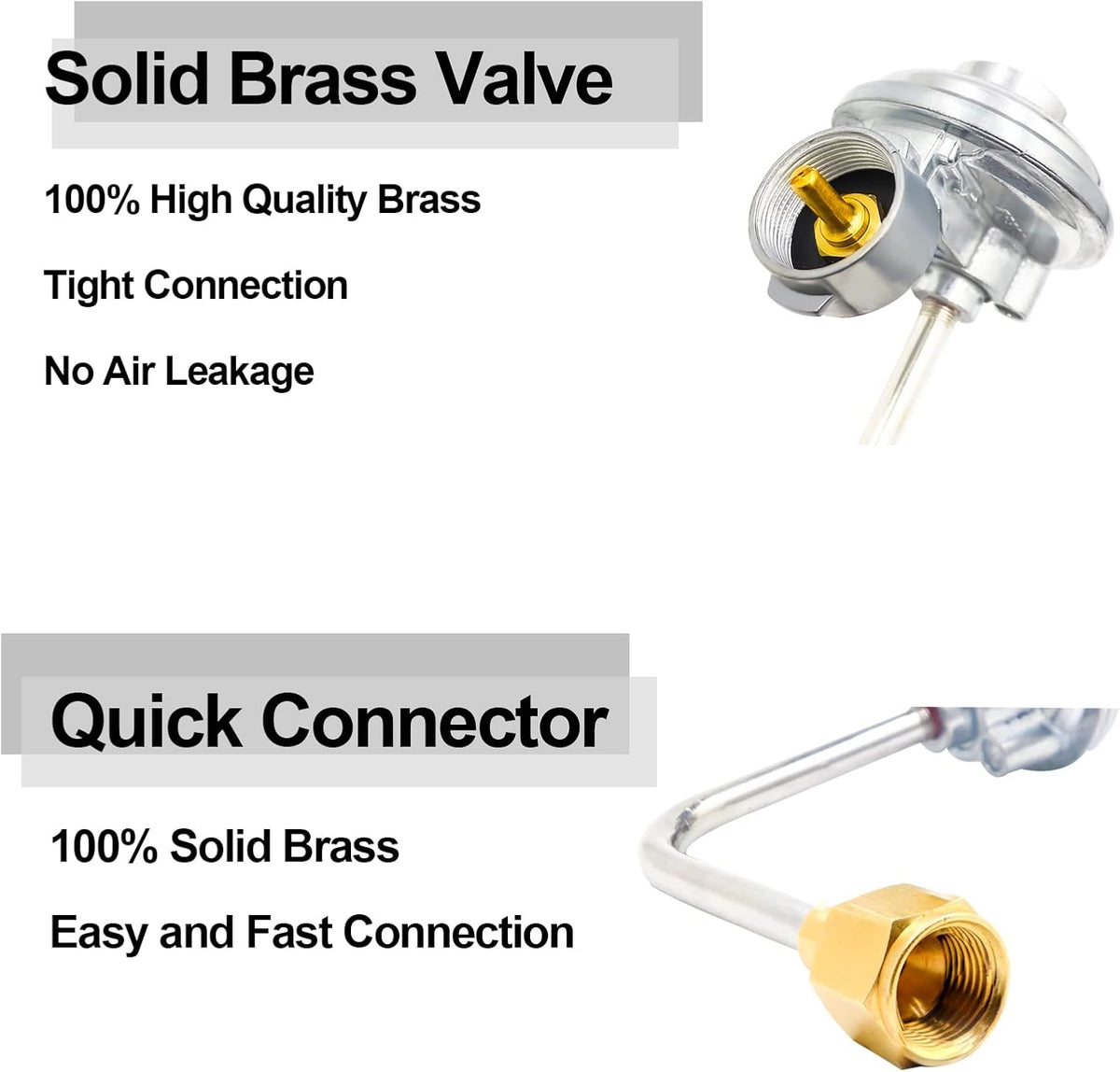 Propane Stove Regulator Replacement with 3/8 Female Flare Nut Pack of 2 Q739