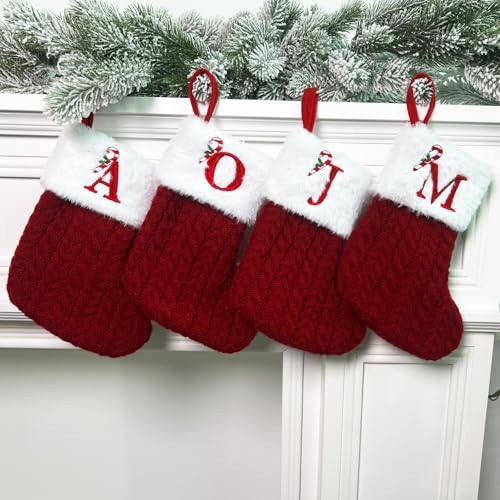 8 Inches Mini Embroidered Plush Knitted Christmas Stocking T890