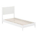 Twin XL Wood Low Profile Platform Bed in White H960749