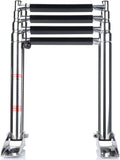 Telescopic 4 Step Stainless Steel Boat Ladder, 900 Pound Capacity, Pack of 2 W92283