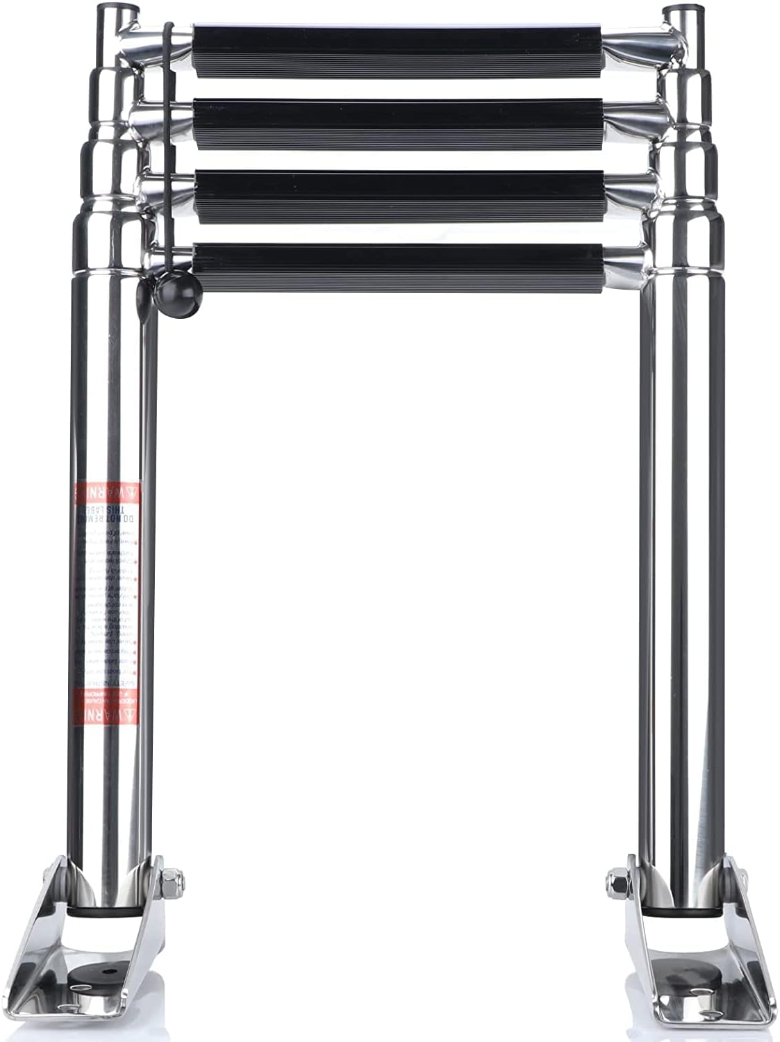 Telescopic 4 Step Stainless Steel Boat Ladder, 900 Pound Capacity, Pack of 2 W92283