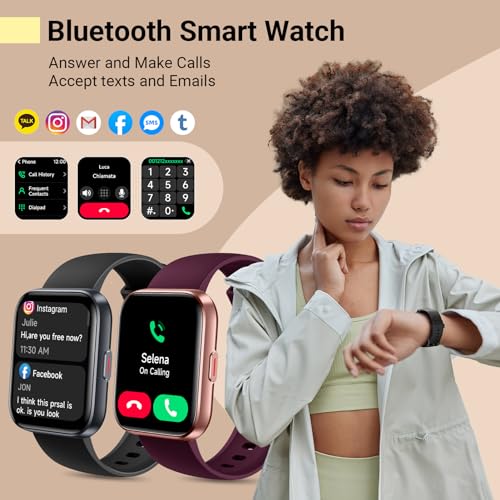 1.8'' Fitness Tracker Smart Watch Black Y65497