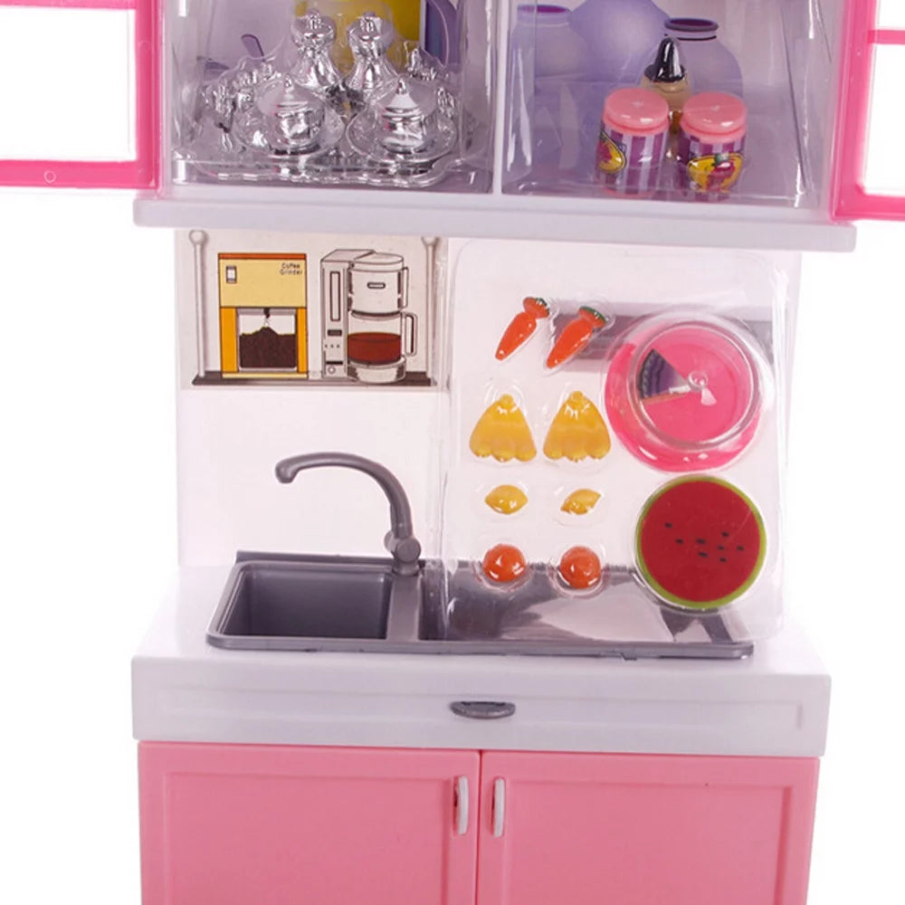 Mini Kids Kitchen Pretend Play Cooking Set Cabinet Stove Toy, 12.5 x 9.5 x 3 inch F6278