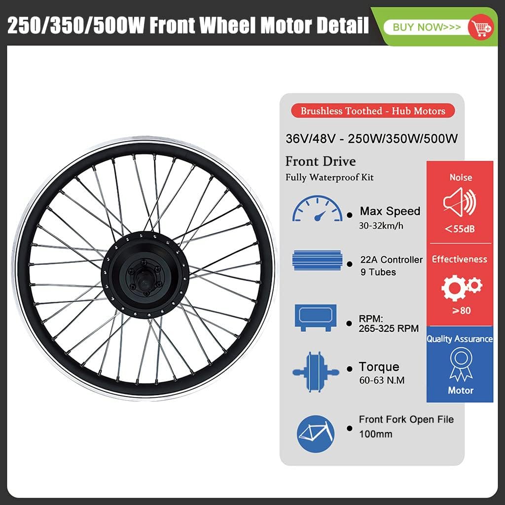 48V 500W 26 Front Wheel Electric Bicycle Motor Kit K708
