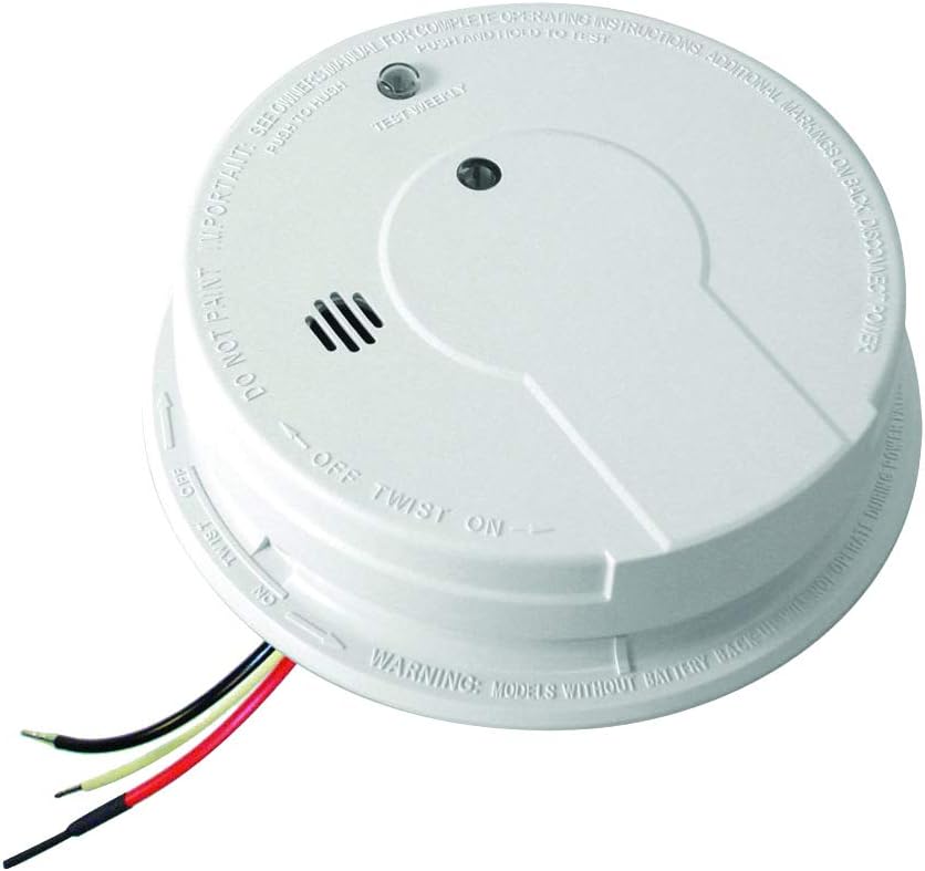 120V AC Wire-In Smoke Alarm with Battery Backup X647061