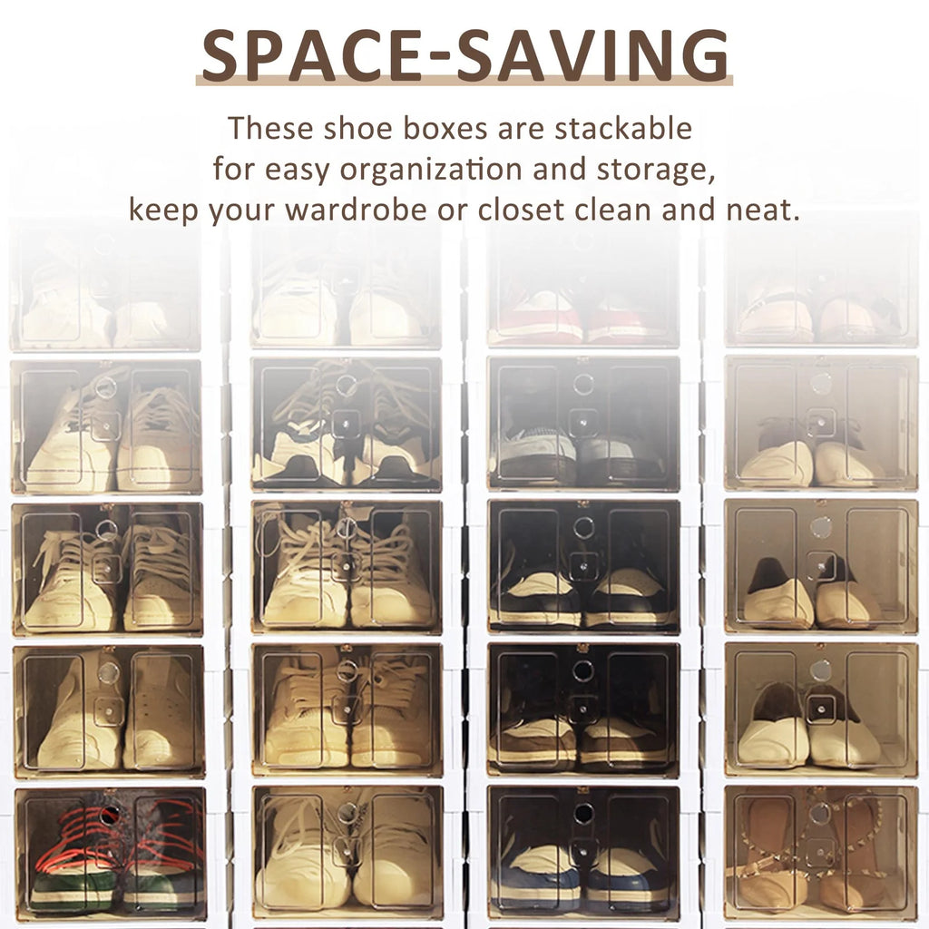 Shoes Box Organizer Containers with Lids F80106