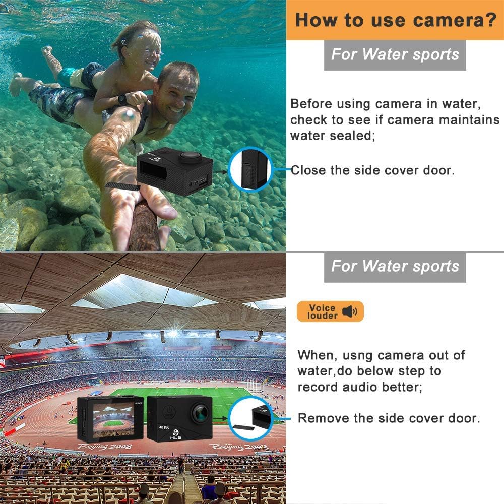 4K Waterproof Action Camera with Wide Angle Lens K2655