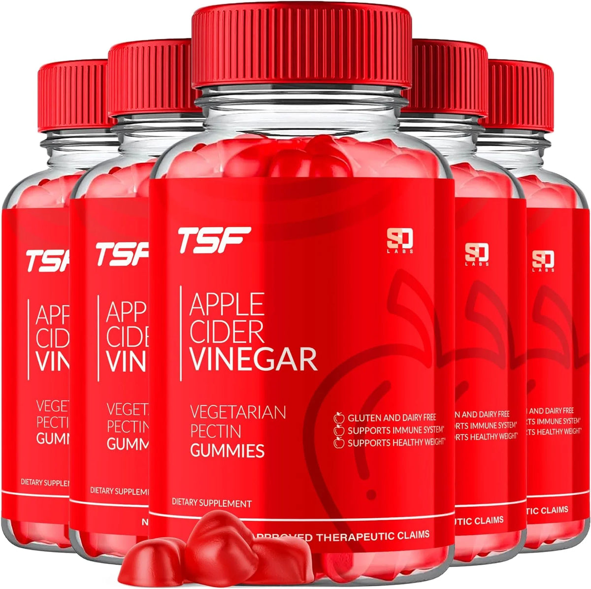 Apple Cider Vinegar Dietary Supplement Gummies 300 Gummies V32760