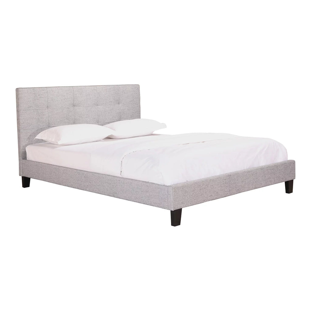 Light Gray Fabric King Platform Bed B801