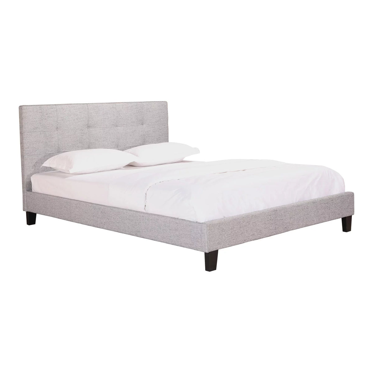 Light Gray Fabric King Platform Bed B801