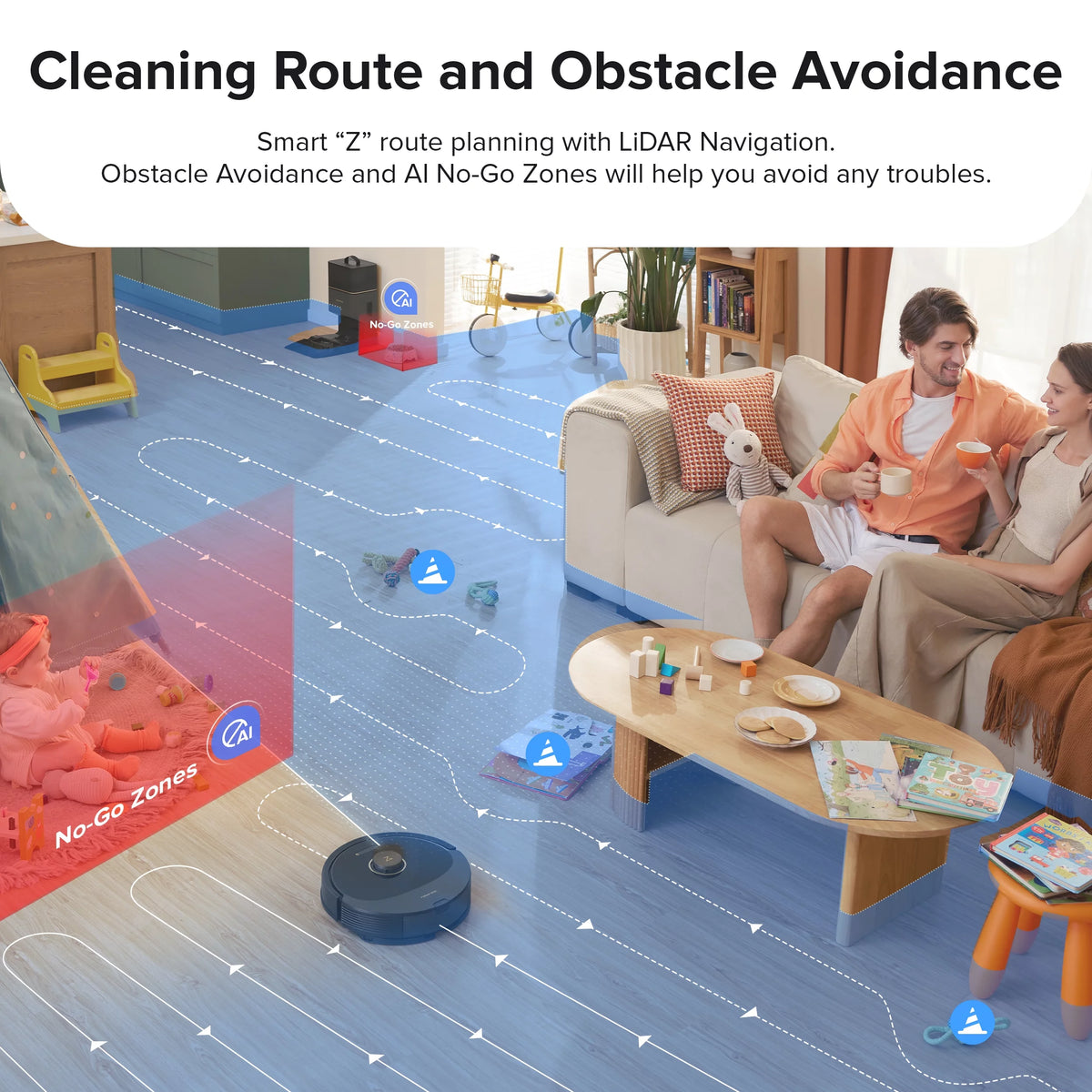 Robot Vacuum and Mop with Self-Emptying Z963