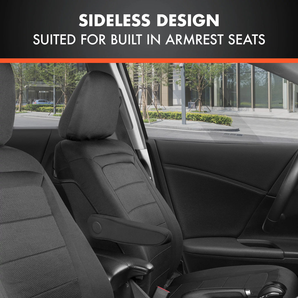 Black Sideless Front Seat Protector Pair V550692